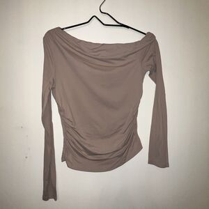 Pink Rose Juniors Top In Dusty Rose, Off The Shoulder, Size M